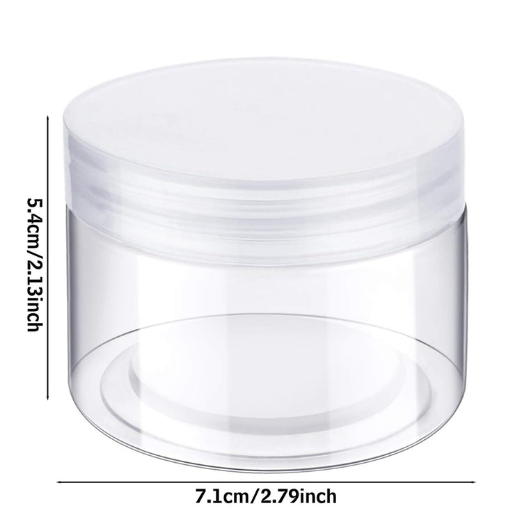 6 Pack 5 oz Plastic Jars Containers with Lids Wide (6 Count)