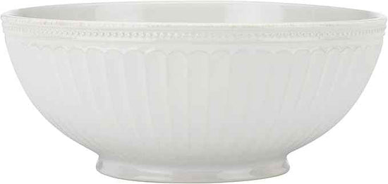 Lenox White French Perle Groove Medium Serve Bowl, 3.20 LB