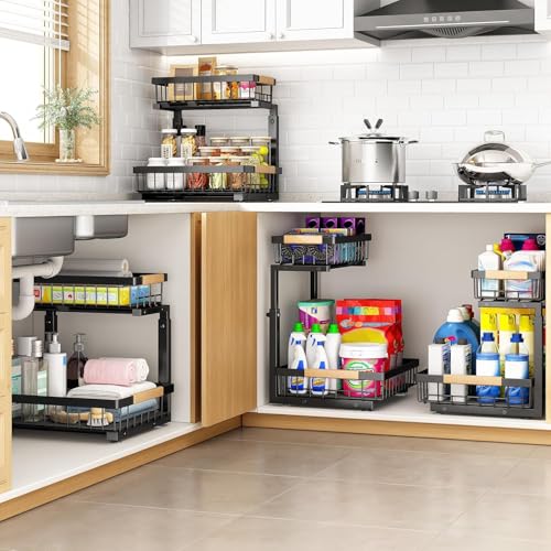 Under Sink Organizer (Small-1-Pack / Black)