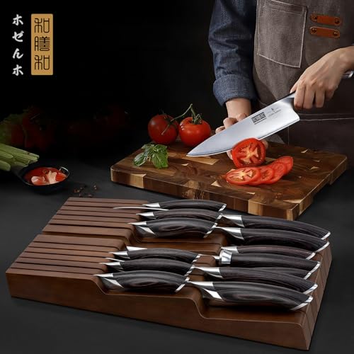 Kitchen Knife Set with Block