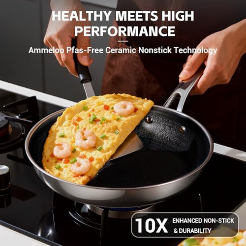 17 Pcs Stainless Steel Cookware Set