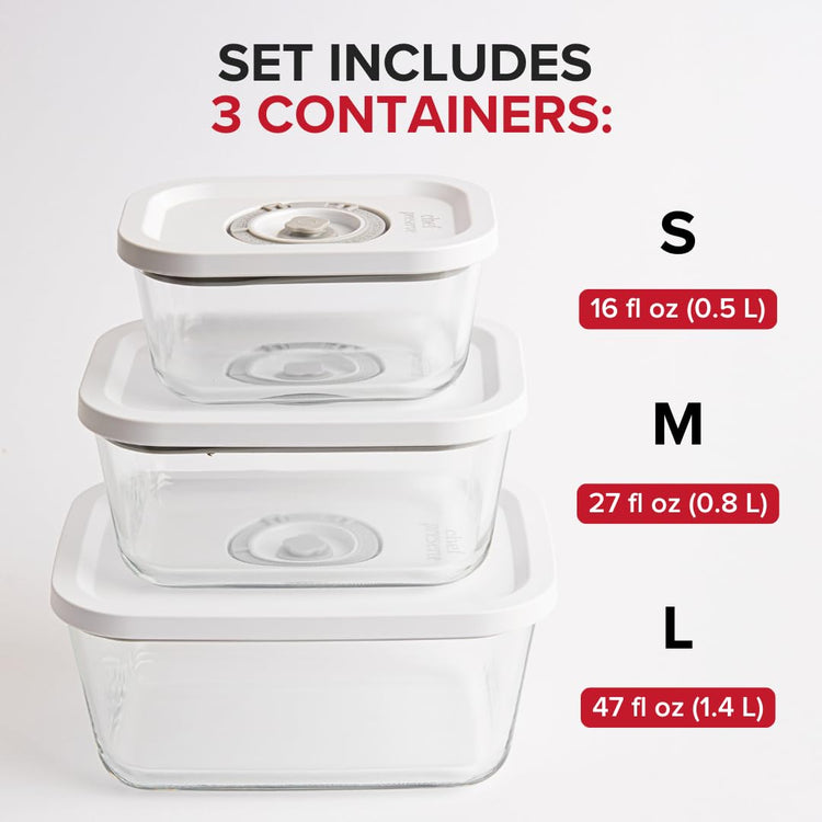 Glass Vacuum Seal Containers for Food Storage