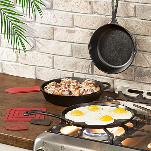 Cast Iron Skillets 3 (6", 8" & 10")