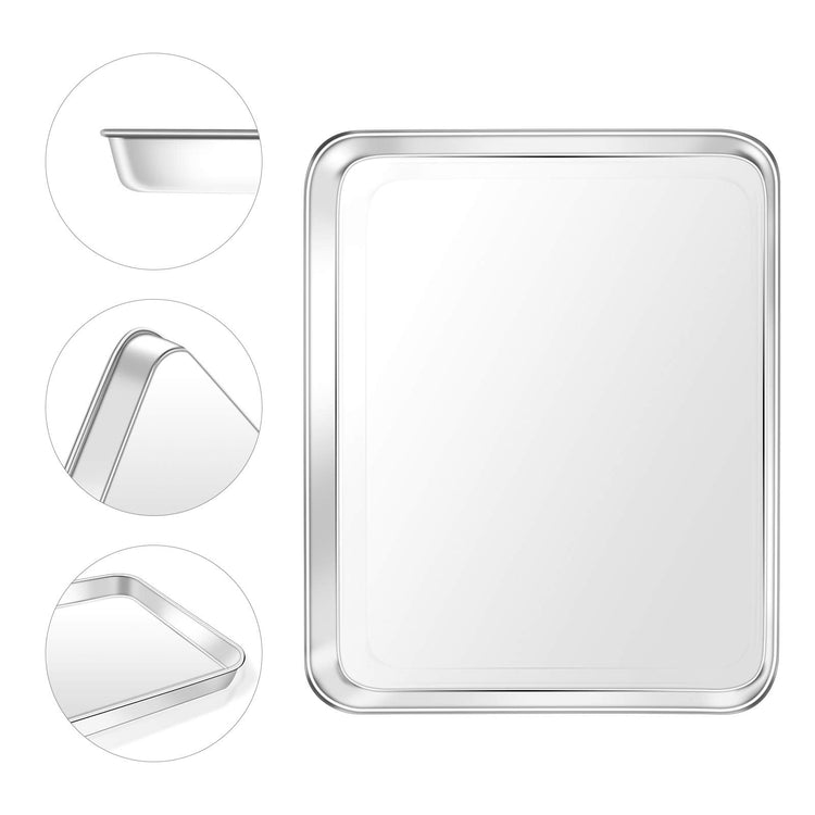 Baking Sheet Yododo Stainless Steel Baking Pans Tray Cookie Sheet Toaster Oven Tray Pan Cookie Pan