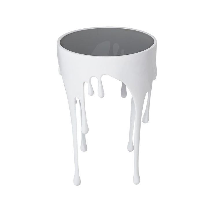Aluminum Metal Abstract Side Table 16" x 16" x 25"