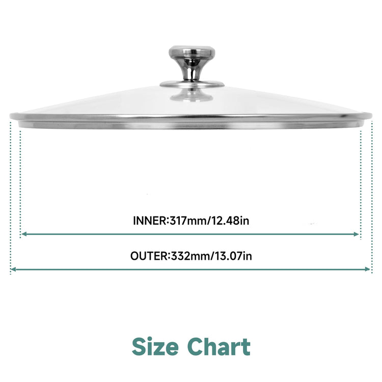12 In Glass Lid for Frying Pan