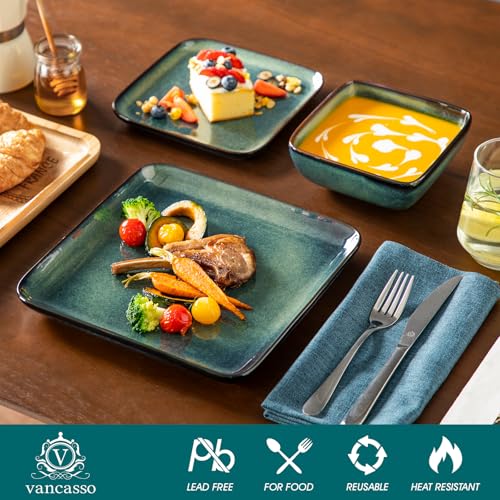 Stern Green Dinnerware Set for 4 (Green / Service for 4 (12 Pcs))