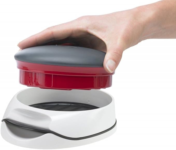 Zyliss E960002 Burger Press, Plastic, Circular Press for Meat Burgers/Veggie Burgers/Vegan Burgers/BBQ Burgers/Sausage Meat, Dishwasher Safe