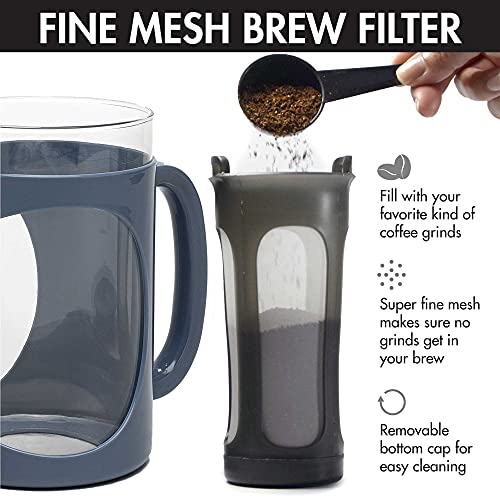 Burke Deluxe Cold Brew Iced Coffee Maker (1.6 Quart / Blue)