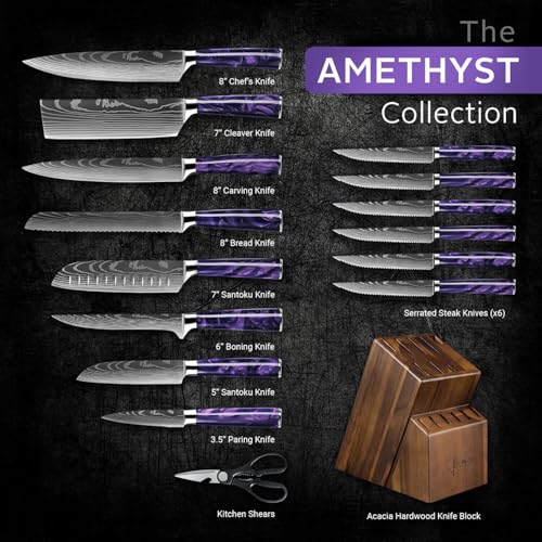 SENKEN 16 Piece Knife Block Set (16 Count)