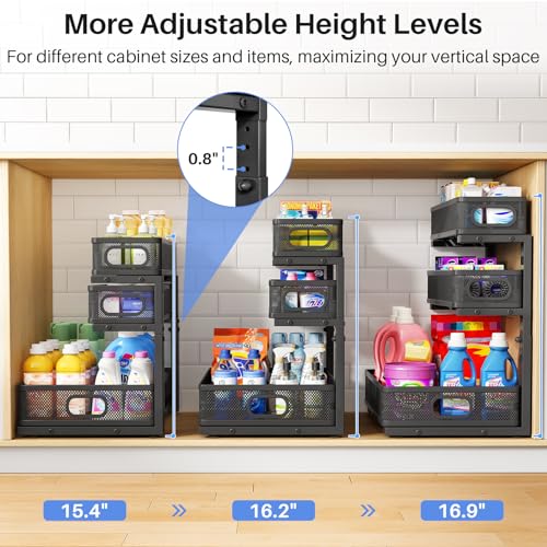 Under Sink Organizer (2-Pack / Black)