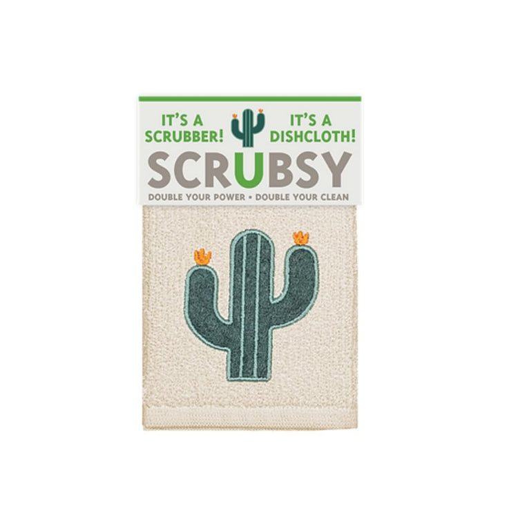 MÜkitchen SCRUBSY 100% Cotton Kitchen Dish Cloth with Built in Scrubber
