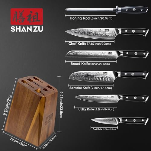 Damascus Kitchen Knife Set (7 Count)