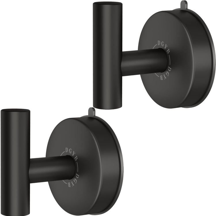 Large Suction Cup Hooks Black Stainless Steel Suction Shower Hooks for Loofah Set of 2 Towel Hook 11 Lb No Drill Hook for Bathroom (2 Count)