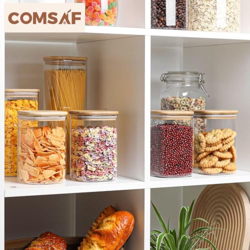 Square Glass Containers with Lids 1.2 Qt (1.2 qt x 4)