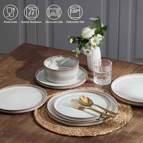 12 Piece Plates and Bowls Sets