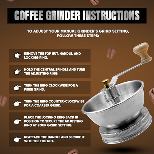 Stainless Steel Coffee Grinder Lid Attachment for Regular Mouth Mason Jars (Regular)