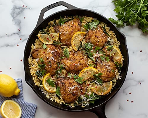 Pre Seasoned Cast Iron Skillet with Hot Handle Holder (Skillet with handle holder / 10.25-inch)