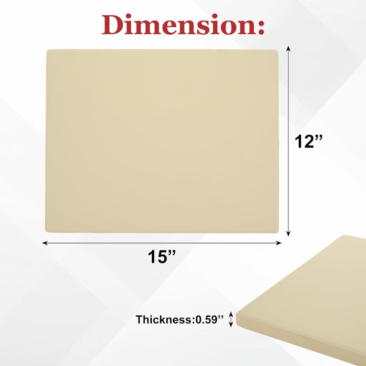 13Pcs Rectangular Pizza Stone for Oven and Grill, 15 x 12 Inch Pizza Stone Set with Pizza Peel, Grill Stone Baking Stone for Outdoor Grill for Pizza, Bread, 0.59'' Thickened Stone Pizza Pan