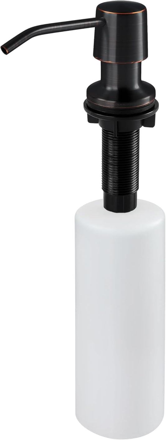 Soap Dispenser - 4” Spout and 16oz Capacity Bottle - Built in Sink Soap Dispenser for Kitchen Sink - Oil Rubbed Bronze Countertop Soap Dispenser Pump with 47" Extension