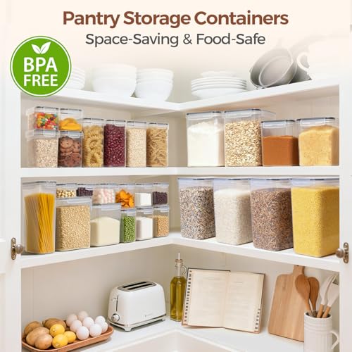 Airtight Food Storage Containers with Lids 0.8 (2.1Qt/1.5Qt/0.8Qt-Rectangle)