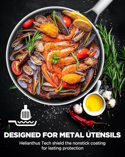 Pots and Pans Set Hybrid Stainless Steel (17 Count)