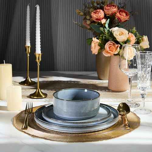 24 Piece Stoneware Dinnerware Sets