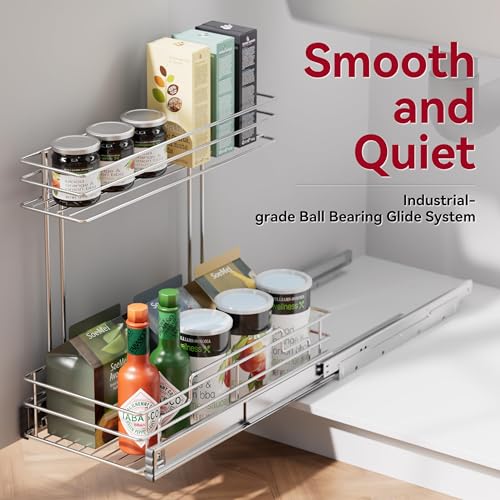 2 Pack Under Sink Organizer 9"W X17"D (9" W X17"D)