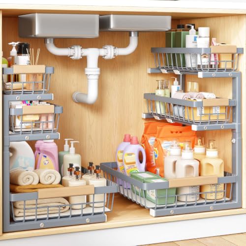 Under Sink Organizer (2-Pack / Grey)