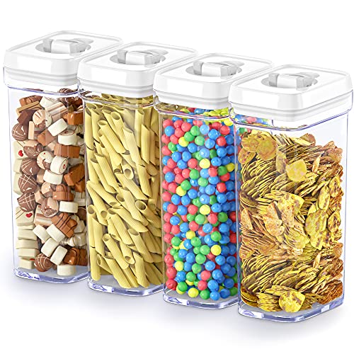 Airtight Food Storage Containers with White Lids 1.7L (02 - 1.4 Liters (Set of 4))