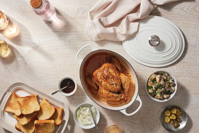 Enameled Cast Iron Oval Dutch Oven