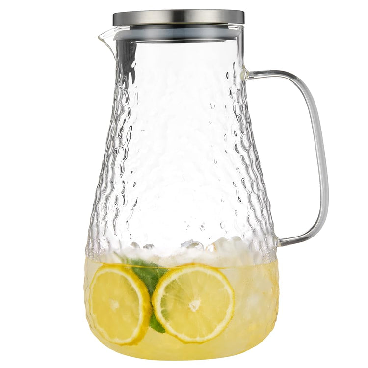 Pitcher Glass Pitcher with Handle and Lid