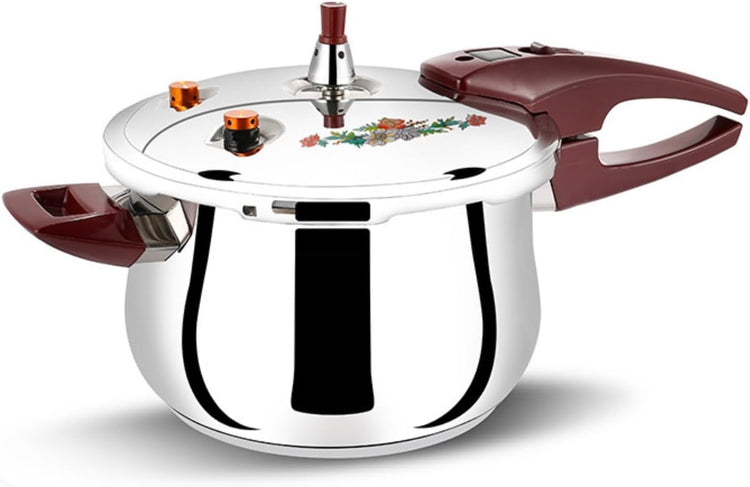 Stainless Steel Pressure Cooker 80KPA, Cookware Pressure Canner Rice Cooker with Safety Valve Devices, Compatible with Gas & Induction Cooker (7L) - Nestoria