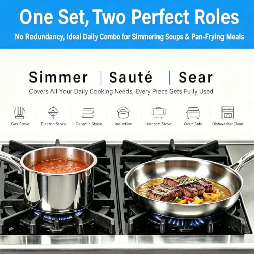 Stainless Steel Pots and Pans Set