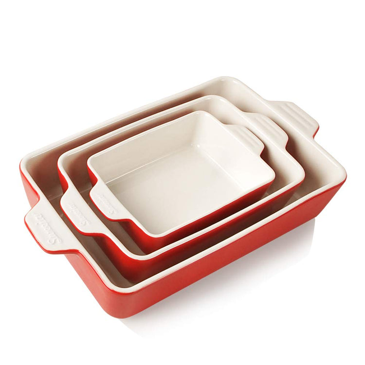Sweejar Ceramic Bakeware Set (3 Count)