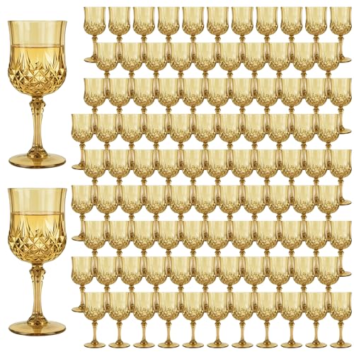 100Pack Plastic Wine Glasses (100 Count)
