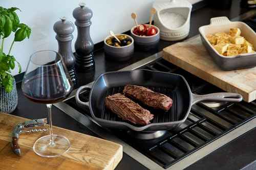 Enameled Cast Iron Square Skillet Grill