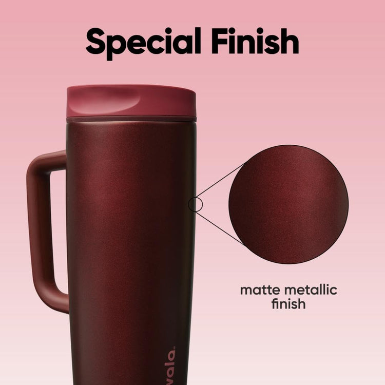SmoothSip Slider Stainless Steel Insulated Travel Mug with Handle