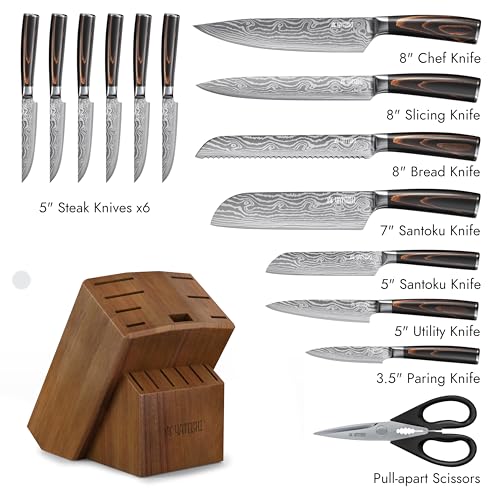 Yatoshi Professional Kitchen Knife Set (15 Count)