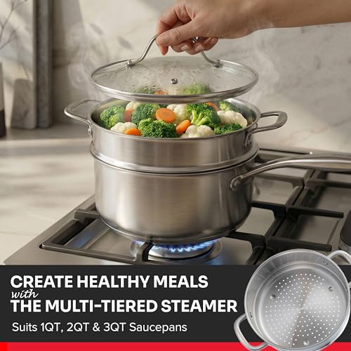 Mueller 17 Piece Stainless Steel Pots and Pans Set