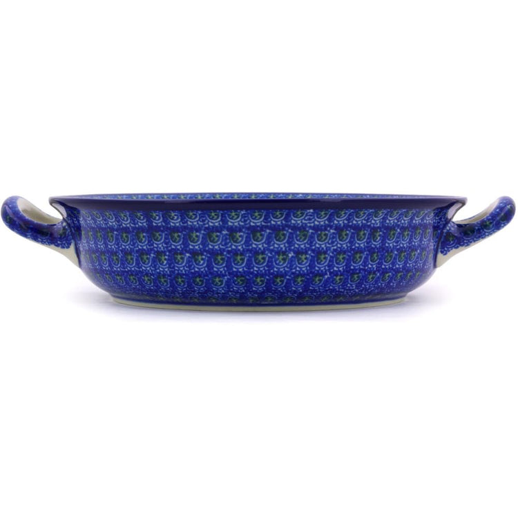 Polmedia Polish Pottery Round Baker with Handles