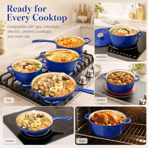 Enameled Cast Iron Cookware Set