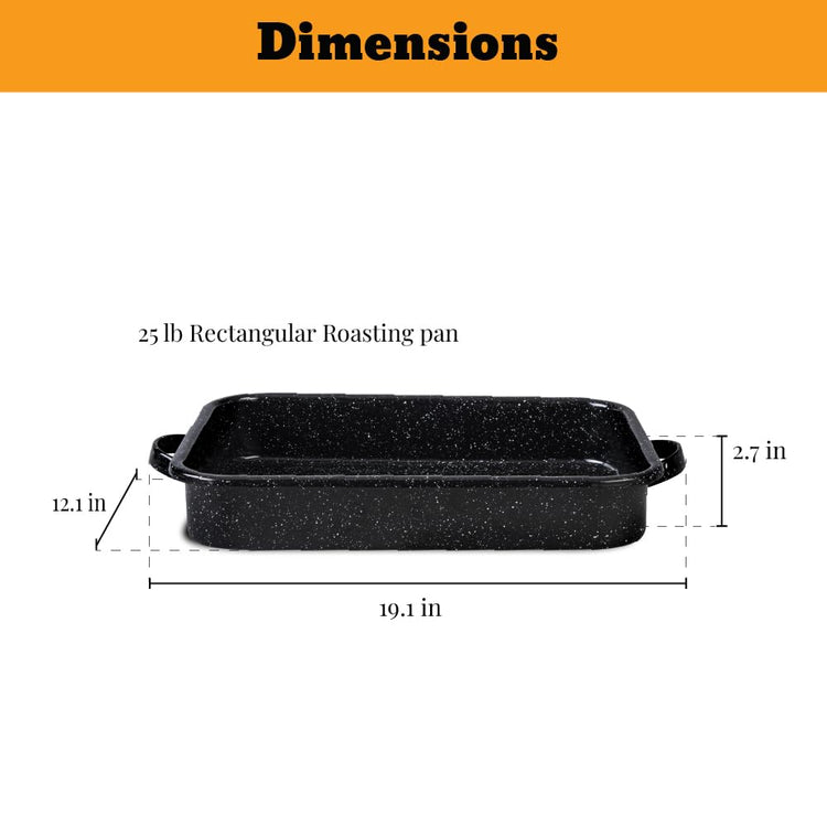 Open Roasting Pan with Flat Rack