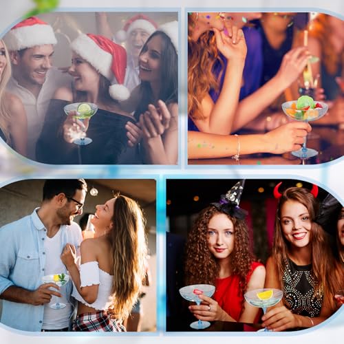 48 Pcs Plastic Coupe Glasses 9 oz Disposable Martini Glasses for Cocktails (48 Count)