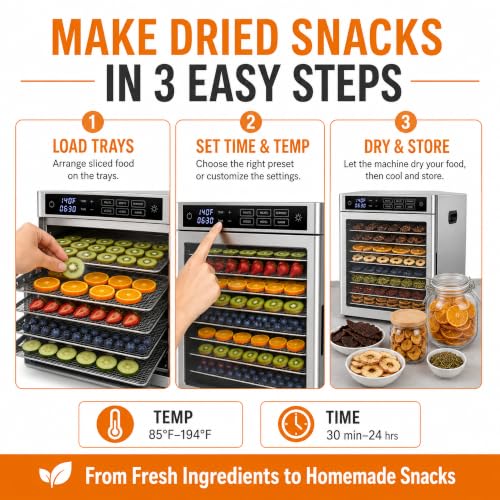 12 Tray Commercial Food Dehydrator