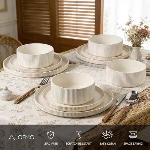 Stoneware Dinnerware Sets for 4 (12 Count)
