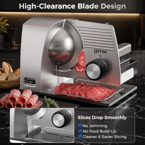 Electric Meat Slicer (6.7'' Stainless Steel Blades / Silver)