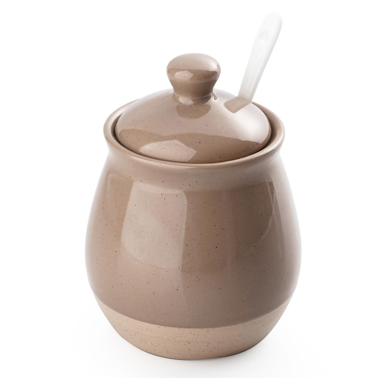 10oz Sugar Bowl with Lid and Spoon