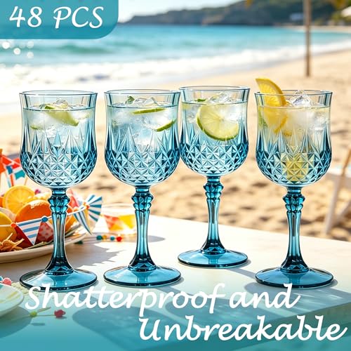 48Pack Plastic Wine Glasses (48 Count)