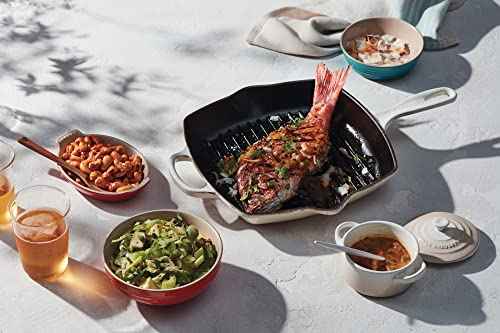 Enameled Cast Iron Square Skillet Grill